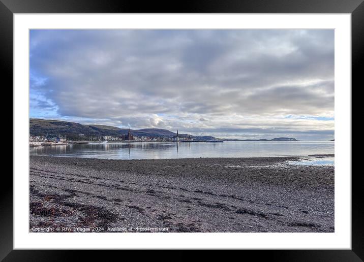 Largs Beach seascape Framed Mounted Print by RJW Images