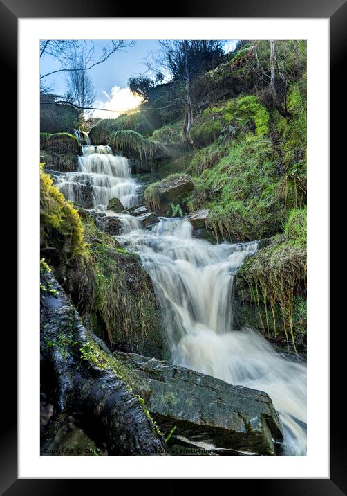 Bronte waterfall Framed Mounted Print by Chris North