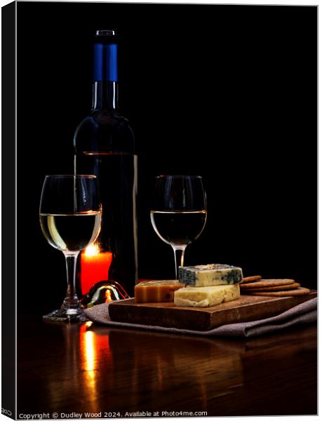  Cheese and Wine evening 1 Canvas Print by Dudley Wood