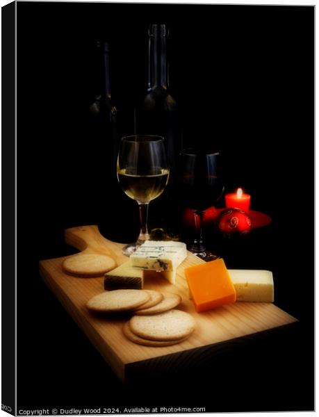  Cheese and Wine evening 2 Canvas Print by Dudley Wood