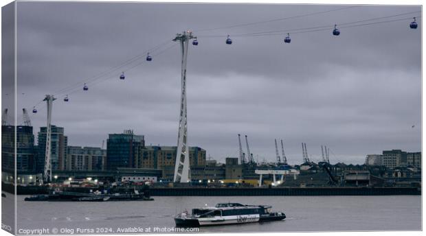 Cable cars in London, Greenwich  Canvas Print by Oleg Fursa
