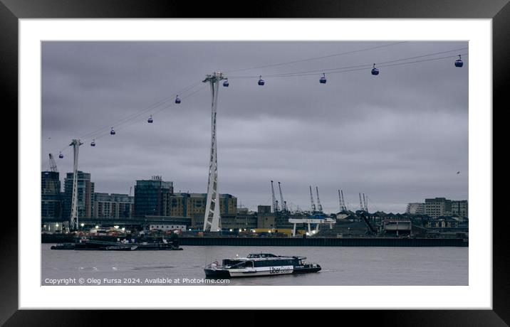 Cable cars in London, Greenwich  Framed Mounted Print by Oleg Fursa