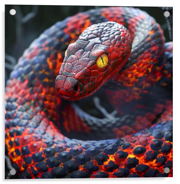 Icelandic Lava Snake Acrylic by T2 