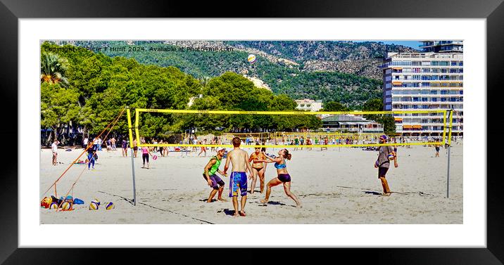 Palmanova Beach Volleyball Mallorca Framed Mounted Print by Peter F Hunt