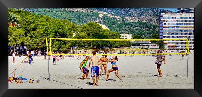 Palmanova Beach Volleyball Mallorca Framed Print by Peter F Hunt
