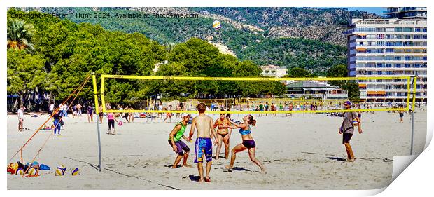 Palmanova Beach Volleyball Mallorca Print by Peter F Hunt