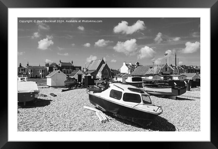 Deal Beach and Seafront on Kent Coast Framed Mounted Print by Pearl Bucknall