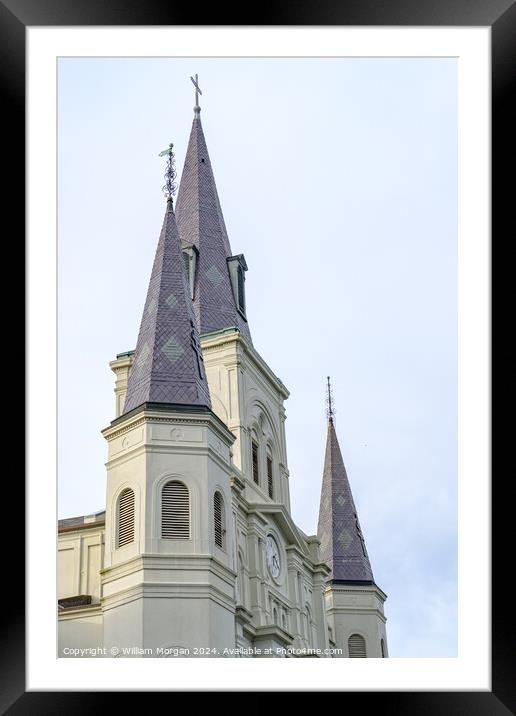 Spires of St. Louis Cathedral Framed Mounted Print by William Morgan