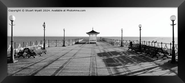 Swanage Pier Panorama Framed Print by Stuart Wyatt