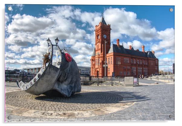 Merchant Seaman Memorial and Pier Head Building Acrylic by Terry Brooks
