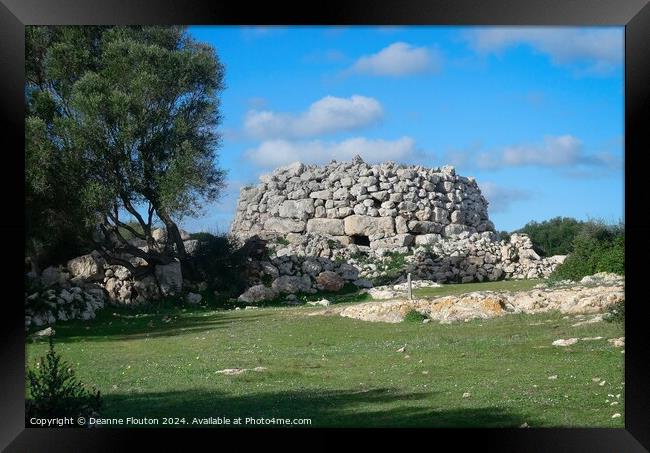 San Agustin Talayot Menorca Framed Print by Deanne Flouton