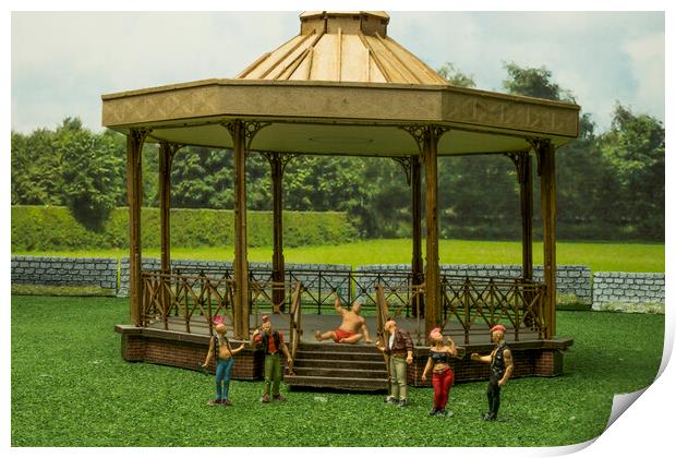 Bandstand Boozers Print by Steve Purnell