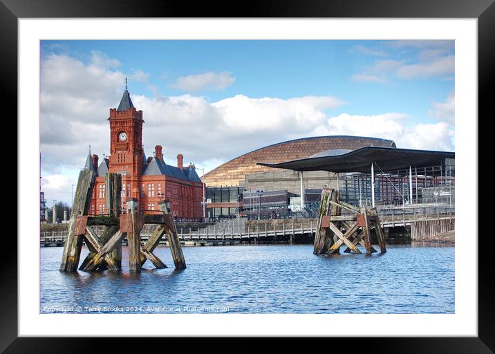 Cardiff Bay Pierhead, Senedd and Millenium 280-82 HDR Framed Mounted Print by Terry Brooks