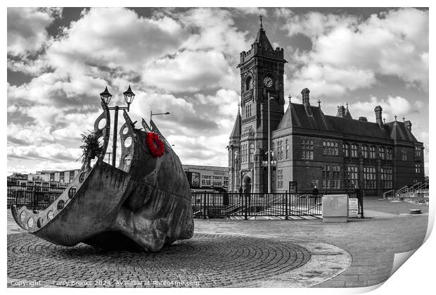 Merchant Seaman Memorial and Pier Head Building Print by Terry Brooks