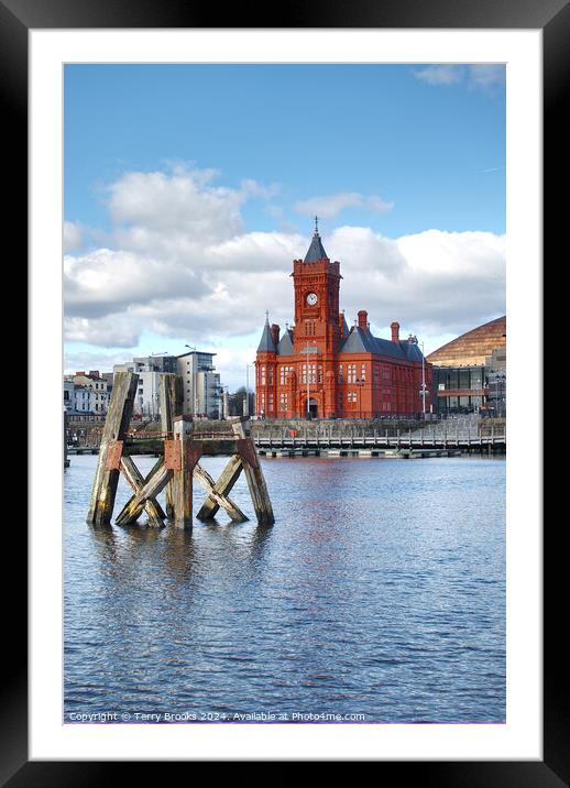 Cardiff Bay Pierhead Coal Staithe Framed Mounted Print by Terry Brooks