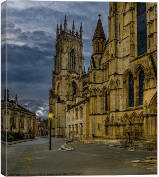 York Minster Cathedral Canvas Print by phil pace