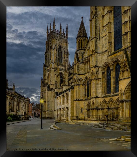 York Minster Cathedral Framed Print by phil pace