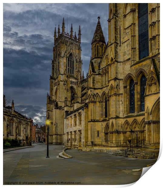 York Minster Cathedral Print by phil pace
