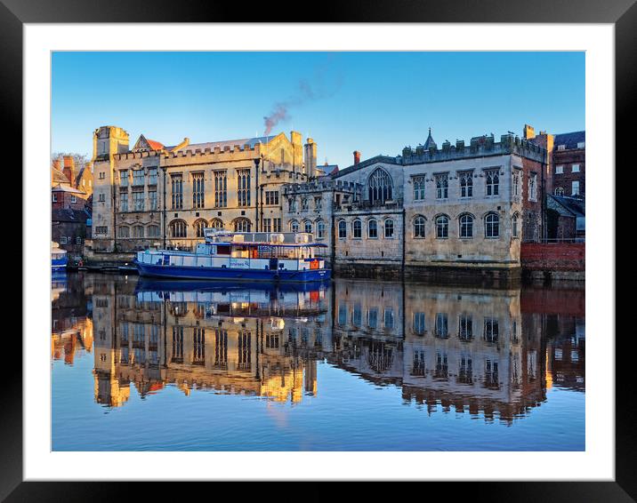 York Guildhall and River Ouse Framed Mounted Print by Darren Galpin