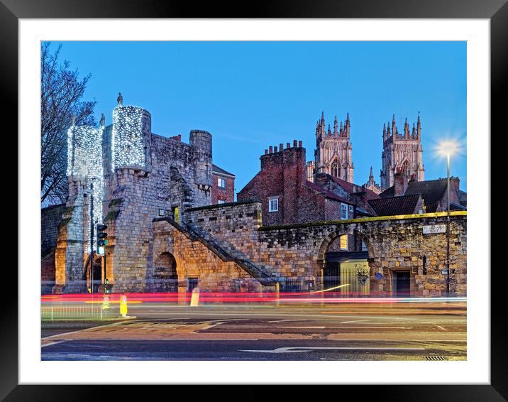York Cityscape at Bootham Bar Framed Mounted Print by Darren Galpin
