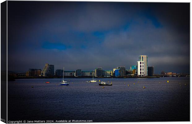 Cardiff Bay  Canvas Print by Jane Metters