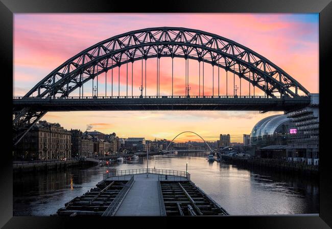 Tyne Bridge Sunrise Framed Print by Steve Smith