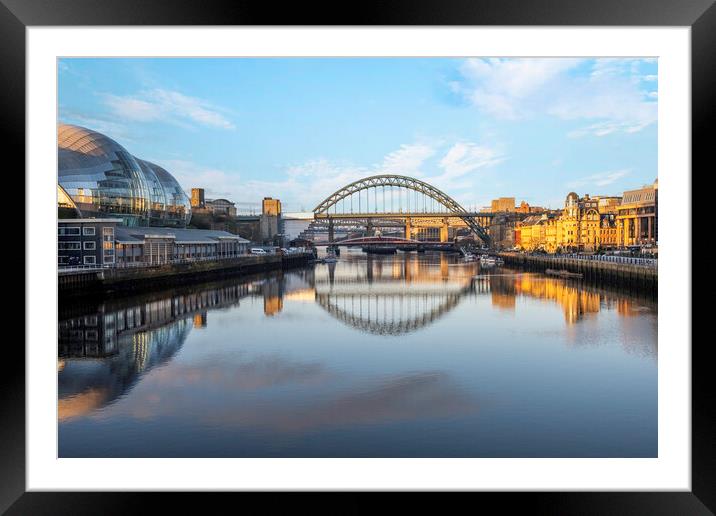 Tyne Bridge Refelections Framed Mounted Print by Steve Smith