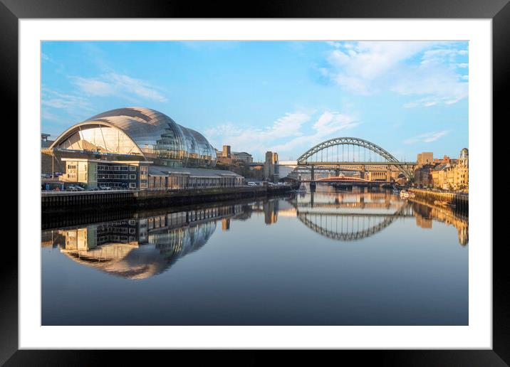 The Sage and Tyne Bridge Framed Mounted Print by Steve Smith