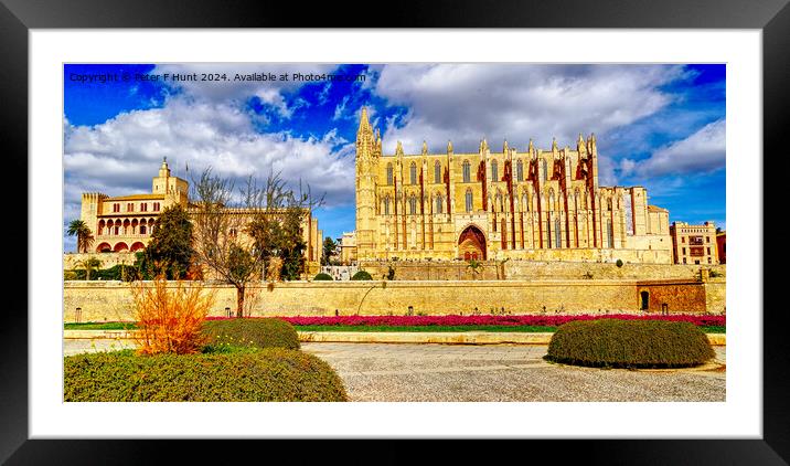 Palma Cathedral Mallorca Spain Framed Mounted Print by Peter F Hunt