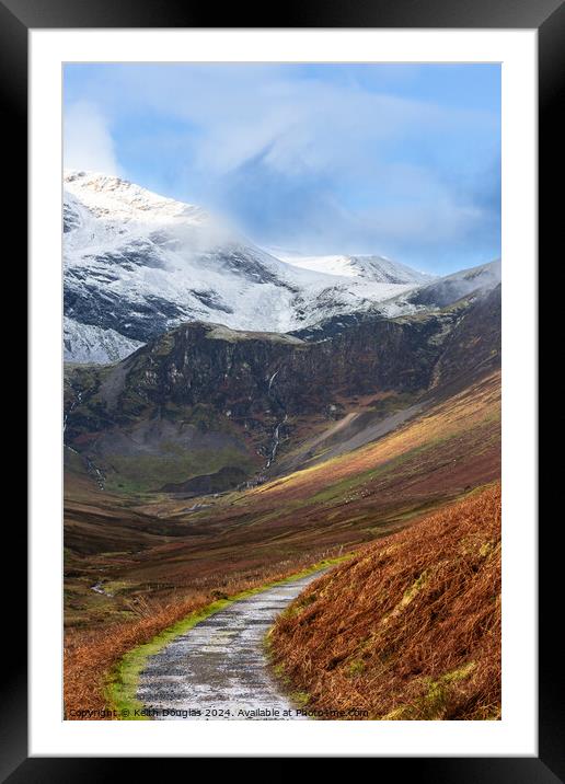 Coledale Miners Track and Force Crag Framed Mounted Print by Keith Douglas