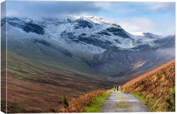 Coledale Miners Track leading to Force Crag Mine Canvas Print by Keith Douglas