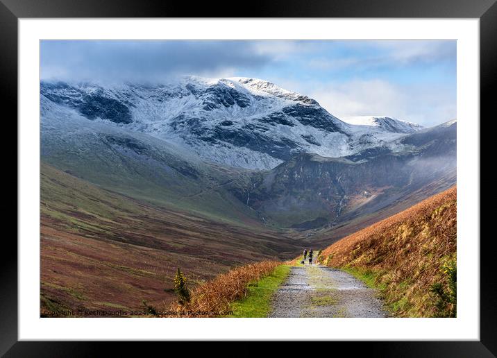 Coledale Miners Track leading to Force Crag Mine Framed Mounted Print by Keith Douglas