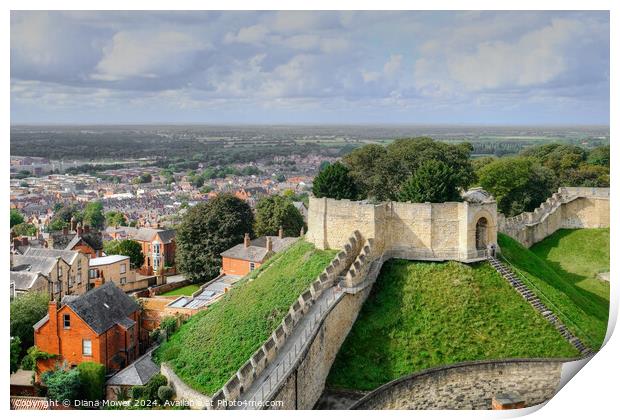 Lincoln Castle Lucy Tower and Beyond Print by Diana Mower