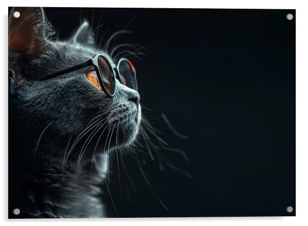 Curious Cat Acrylic by Picture Wizard