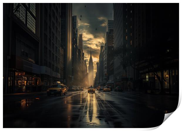 New York City Streets Print by Picture Wizard