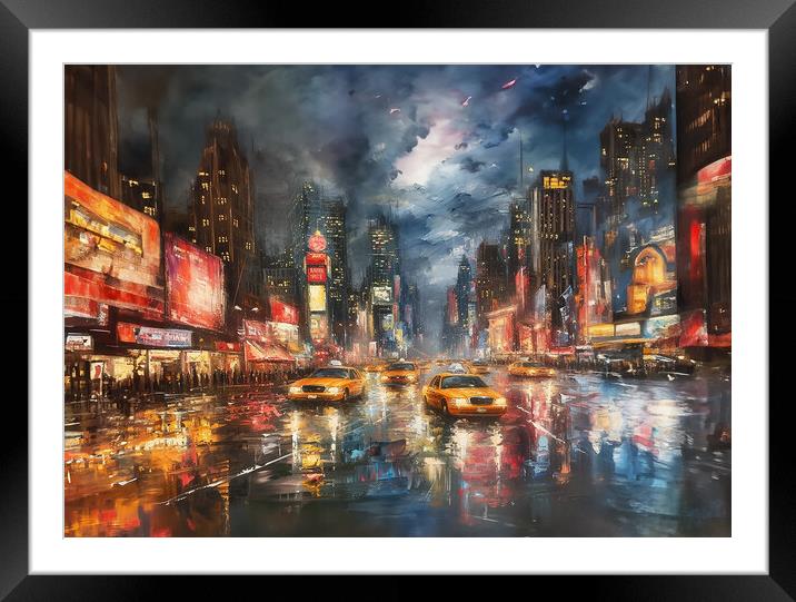 New York Abstract Framed Mounted Print by Picture Wizard