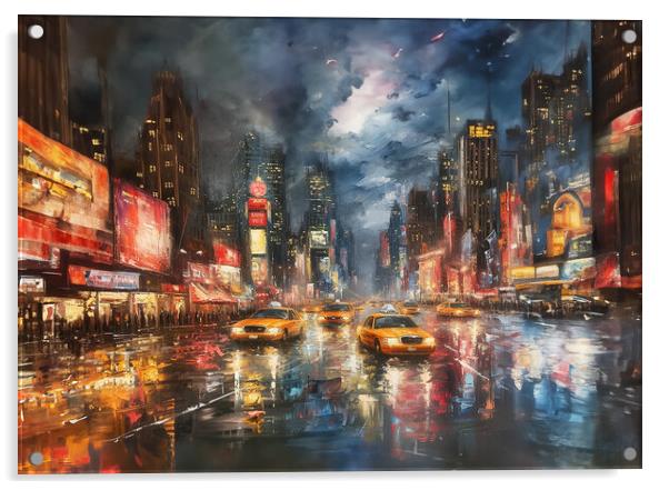 New York Abstract Acrylic by Picture Wizard