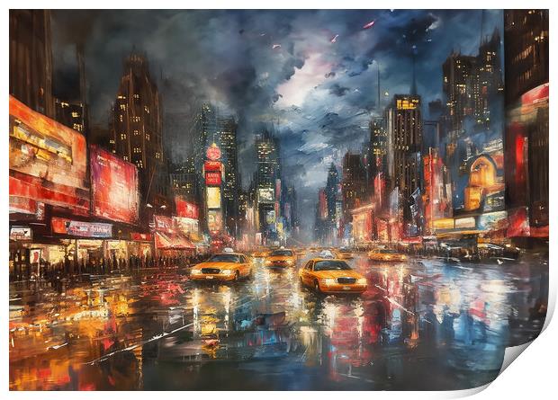 New York Abstract Print by Picture Wizard
