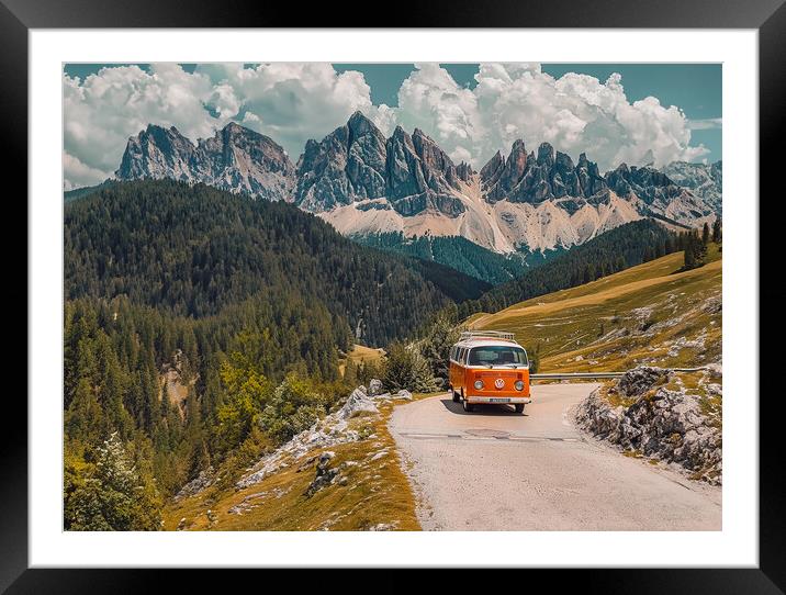 VW Camping Framed Mounted Print by Picture Wizard