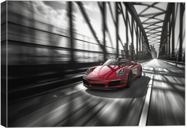 Porsche Blur Canvas Print by Picture Wizard