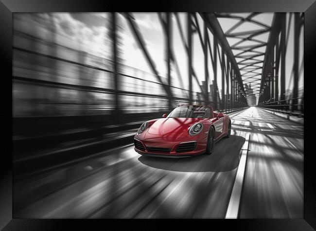 Porsche Blur Framed Print by Picture Wizard