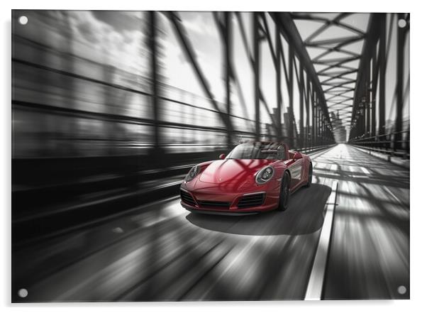 Porsche Blur Acrylic by Picture Wizard