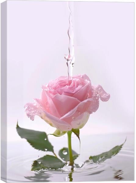 Pink Rose Canvas Print by Picture Wizard