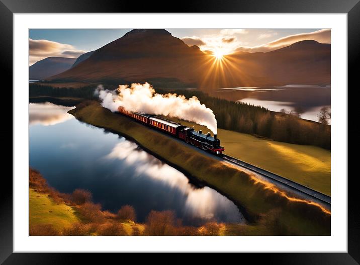 Steam Train Journey Framed Mounted Print by Picture Wizard