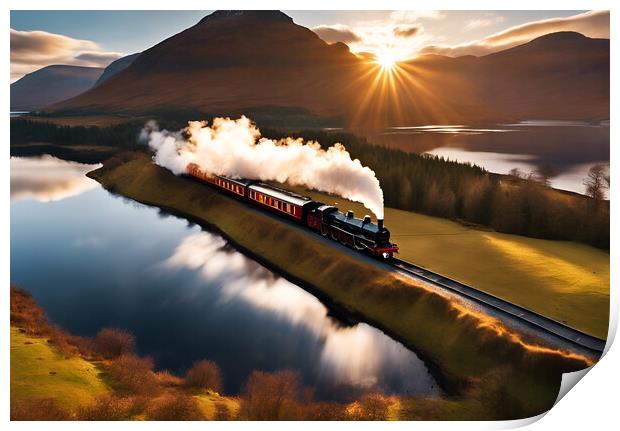 Steam Train Journey Print by Picture Wizard