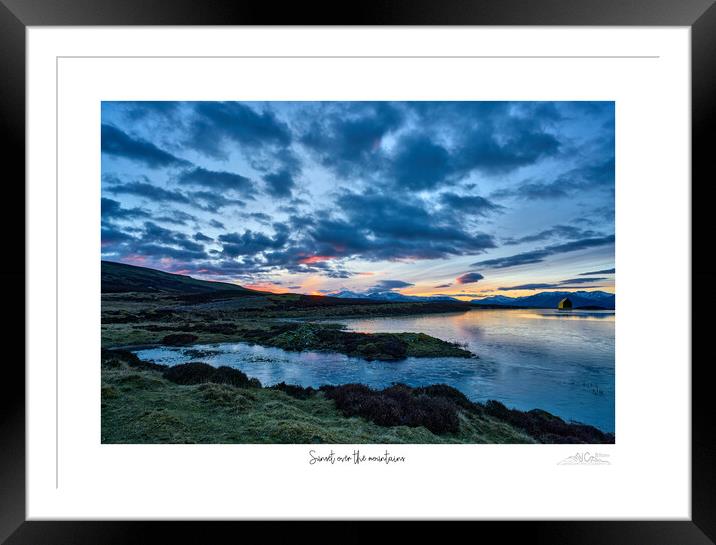 Sunset over the mountains Framed Mounted Print by JC studios LRPS ARPS