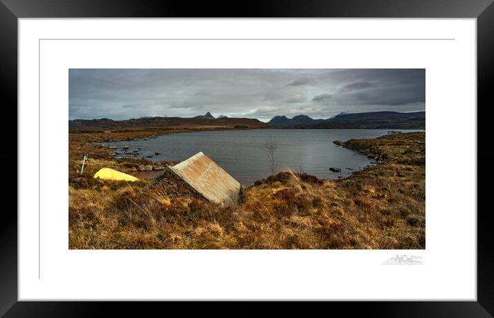 Boat and boathouse Assynt Scotland Framed Mounted Print by JC studios LRPS ARPS