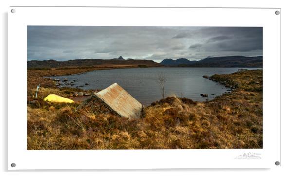 Boat and boathouse Assynt Scotland Acrylic by JC studios LRPS ARPS