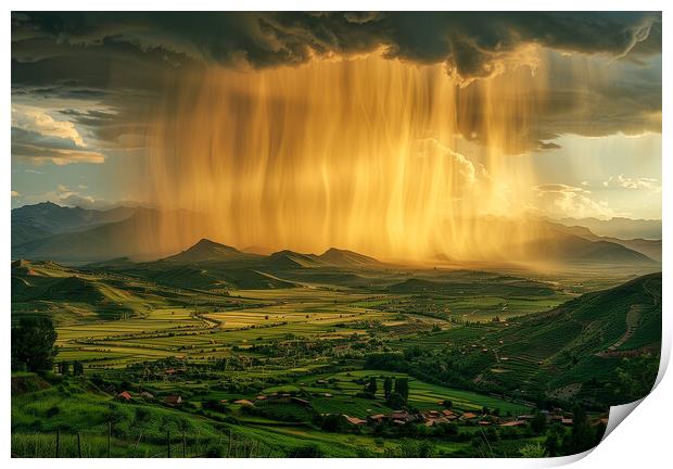 After Rain comes Sunshine Print by T2 
