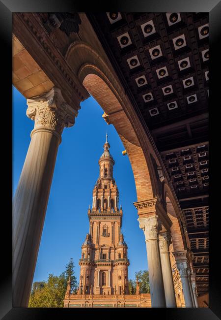 Plaza de Espana North Tower in Seville Framed Print by Artur Bogacki